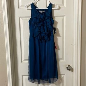 NWT Another Thyme Navy Blue Ruffle Dress SZ 4